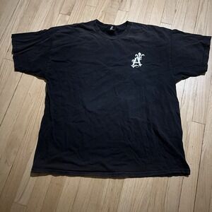 Saint Alfred T-Shirt Mens 2XL Black Faded Tee Fleur De Lis Logo Chicago 773 Worn